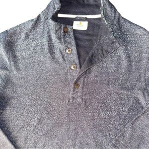Marine Layer Clayton Textured Pullover Sweater Mock Neck.